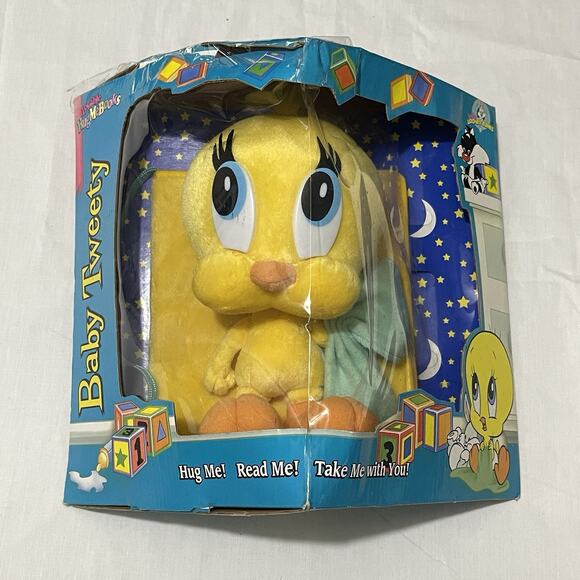 DS-Max Other - Vintage 90s Good Night Baby Tweety Book Plush Lovable Hug Me Books Original Box